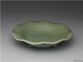 明-清 龙泉釉荷叶洗,明-清,,文具、文玩