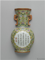 清 乾隆 珐琅彩轿瓶,清高宗 乾隆,,陈设