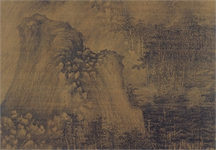 巨然　层岩丛树图