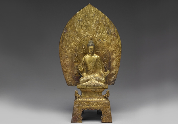 青铜镀金释迦牟尼佛坐像