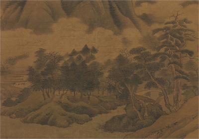 元高克恭画春山晴雨　轴