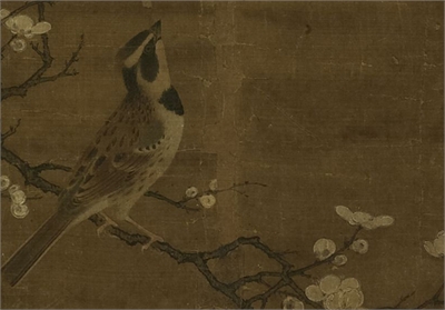 历代名绘　册　明边文进梅花幽鸟