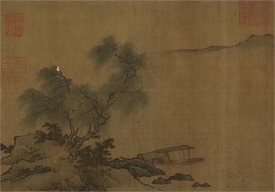 名画集真　册　宋高宗蓬窗睡起