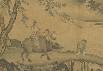明戴进太平乐事　册　骑牛