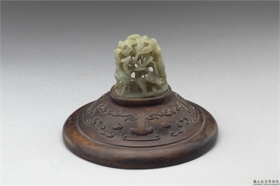 明 仿哥窑 灰青鬲式炉之附件