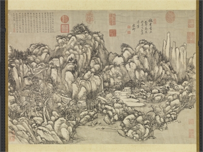 清王原祁仿李营丘笔意　轴