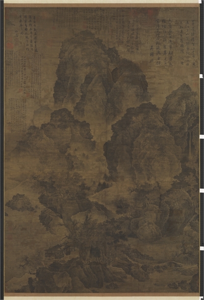 宋范宽临流独坐图　轴