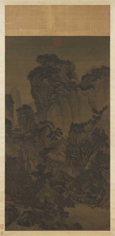 宋江参摹范宽庐山图　轴