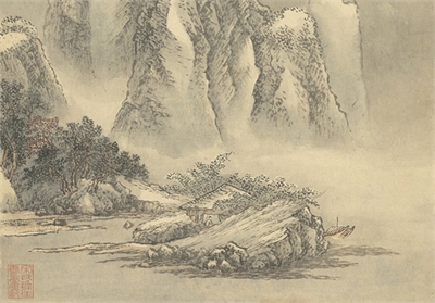 清王翬图绘　册　仿范宽雪图