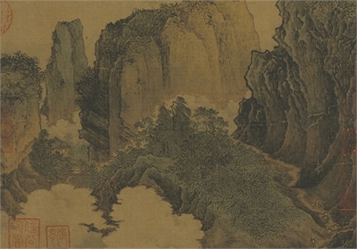 集古名绘　册　宋萧照关山行旅
