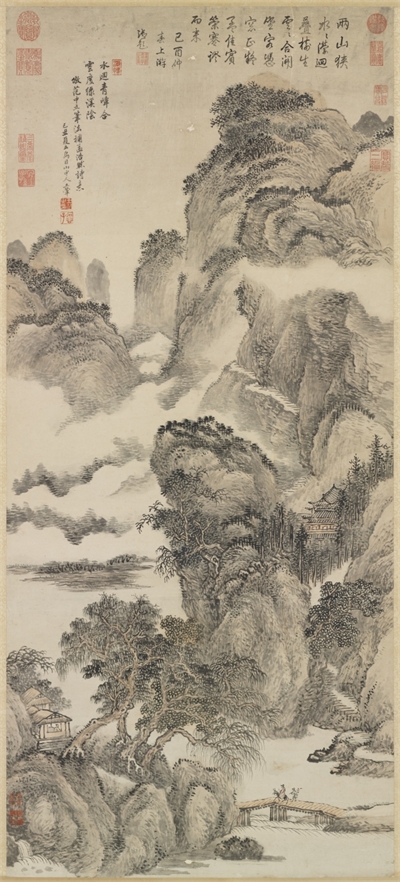 清王翬画孟浩然诗意　轴