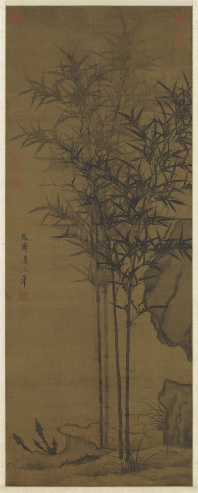 元李衎四季平安图　轴