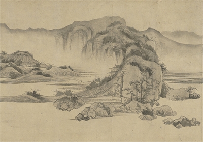 元赵孟頫重江叠嶂　卷
