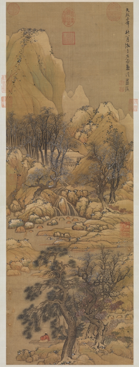 明蓝瑛溪山雪霁　轴