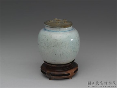 清 青蓝釉水盂
