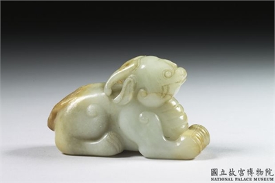 清 白玉兽