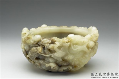 清 玉云龙洗