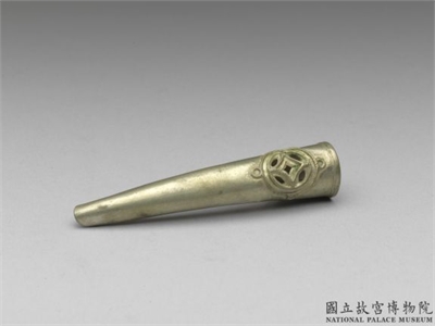 清 古钱纹银指甲套