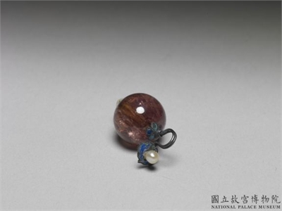 清 碧玺珍珠钮子