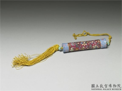 清 粉彩瓷牙签筒