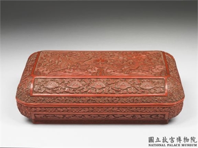 清 雕漆盒