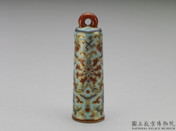 清 粉彩瓷翎管