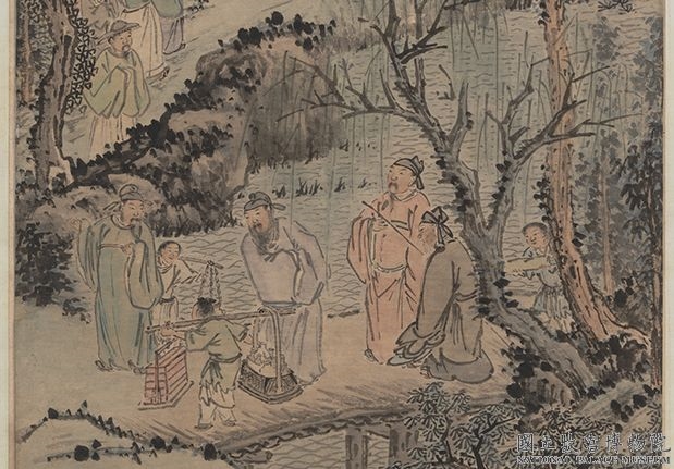 明沈周名贤雅集图　轴