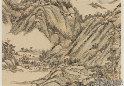 清王原祁画中有诗图　轴
