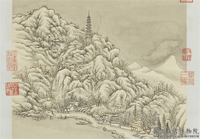 清董邦达断桥残雪御题　轴