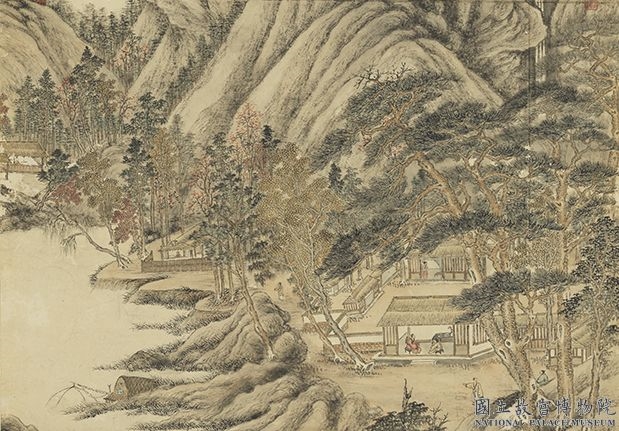 清唐岱仿王蒙山水　轴