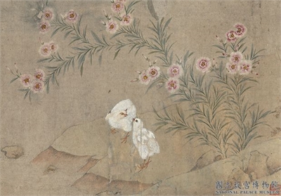 明林达花卉翎毛　册　剪秋罗鸡
