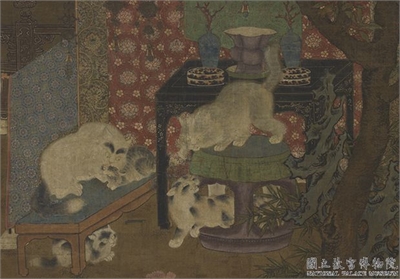宋人戏猫图　轴