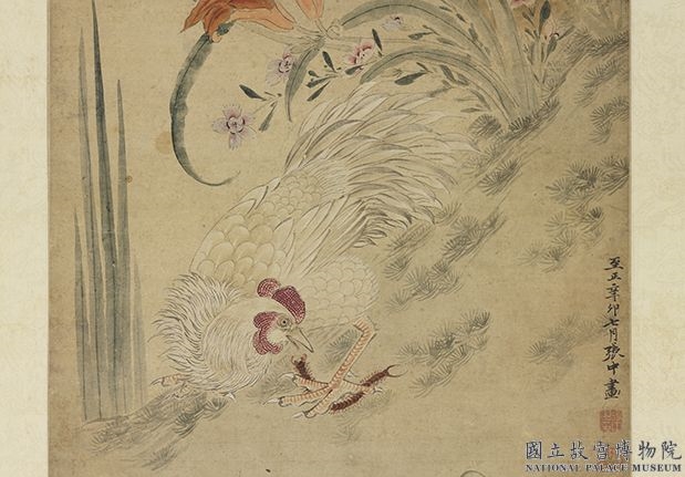 元张中写生花鸟　轴