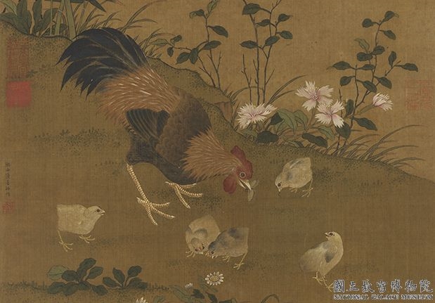 明边文进分哺图　轴