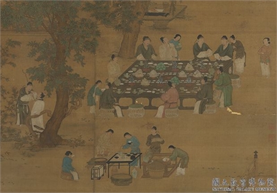 唐人文会图　轴