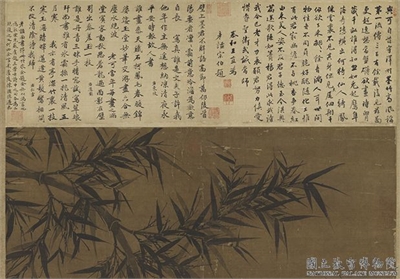 宋文同墨竹　轴