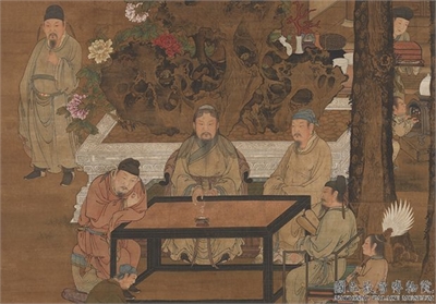 宋人十八学士图　轴