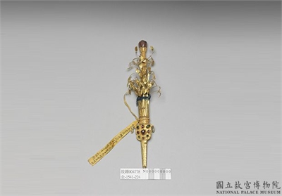 清 包金嵌珠石花