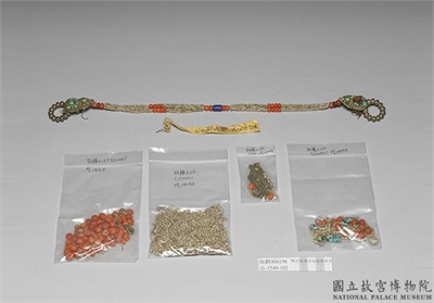 清 垂挂：藏人衣前珠饰-清乾隆五十八年收
